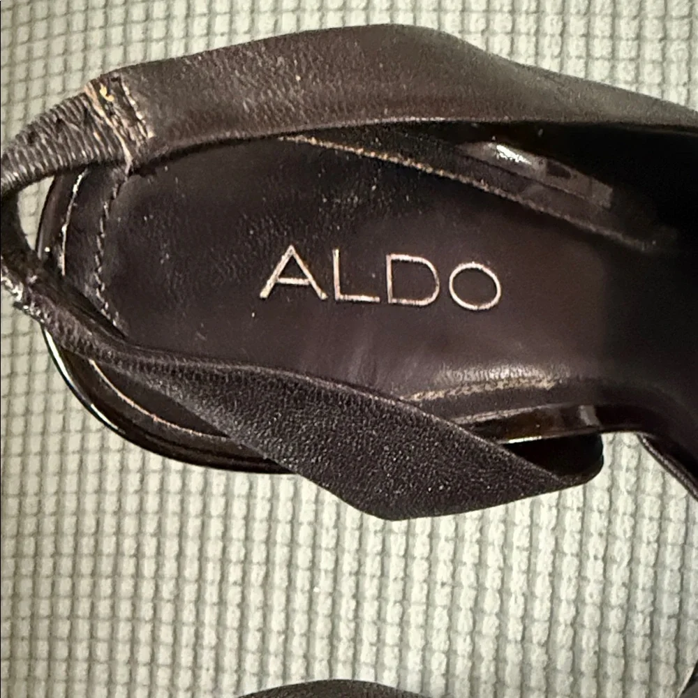 Elegant Black Slingback Heels 5”, Aldo Used - Picture 4 of 16